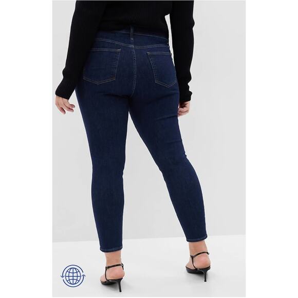 GAP NWT Mid Rise True Skinny Jeans with Dark Wash Washwell // 31 Long - Picture 2 of 9